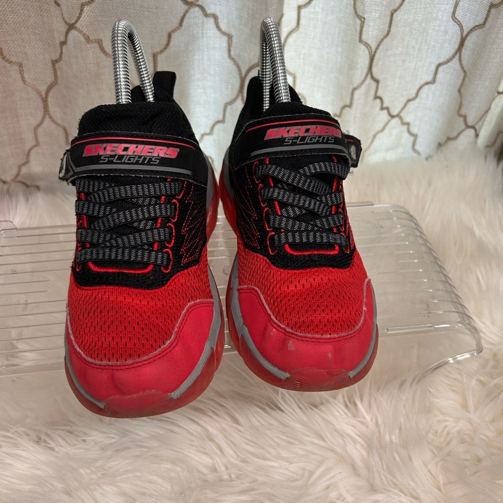 Used Skechers Kids' Red S-Lights Shoes size 2